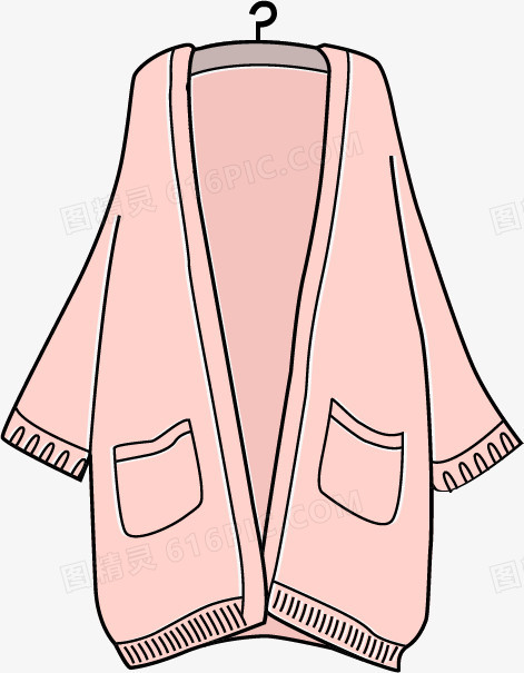 粉色毛衣外套