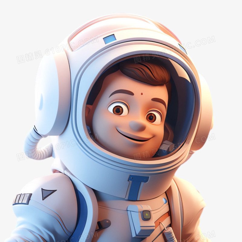 卡通3D宇航员免抠素材