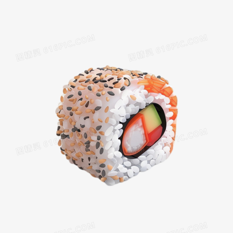 3D日本寿司免抠素材
