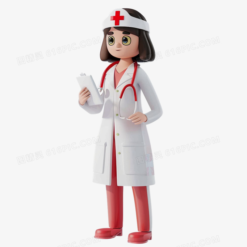 3D护士人物免抠素材