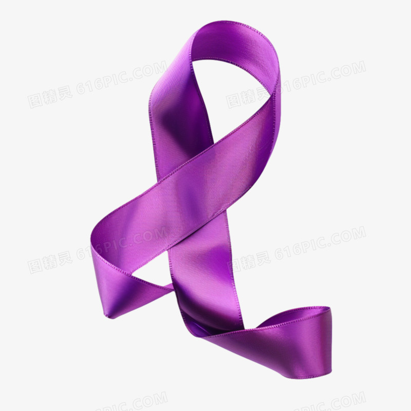 紫色绸带免抠元素