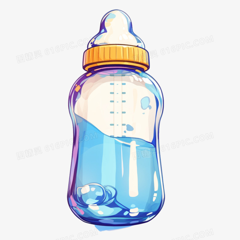 卡通宝宝奶瓶免抠元素
