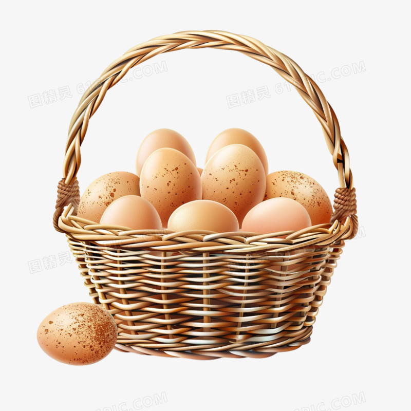 写实一筐鸡蛋食品食物元素