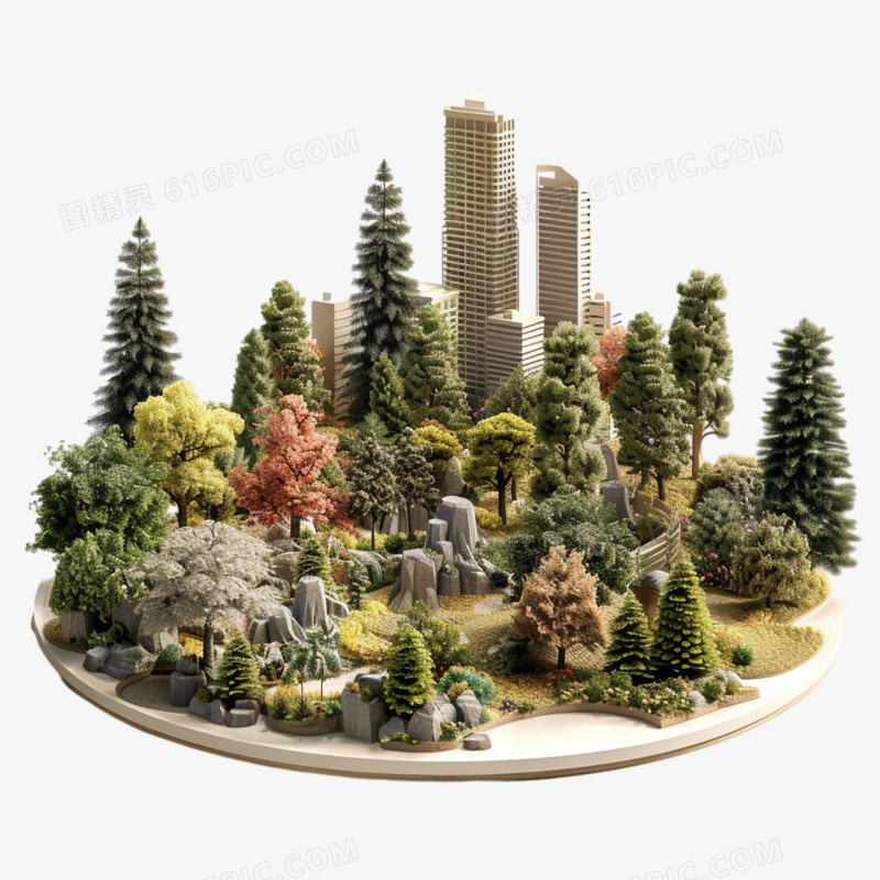 3D公园景观免抠素材