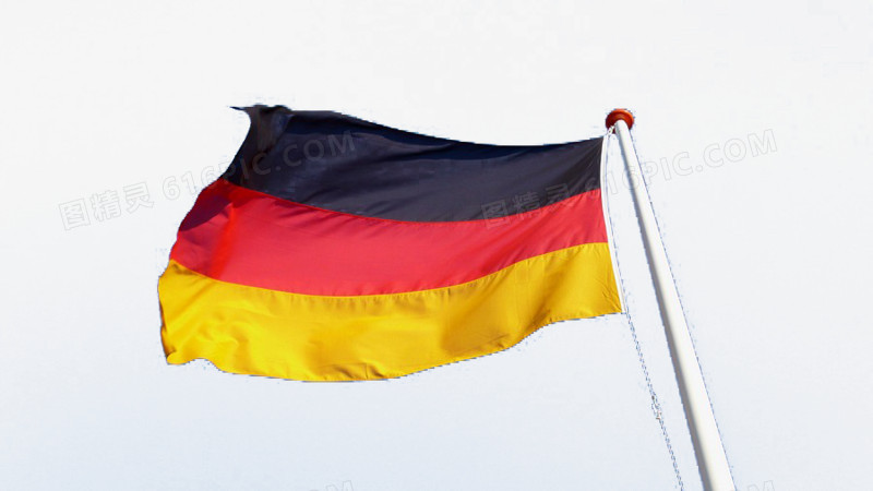 风中飘舞的德国国旗