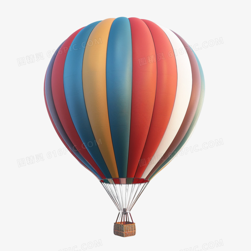 热气球乘坐欢乐免抠元素