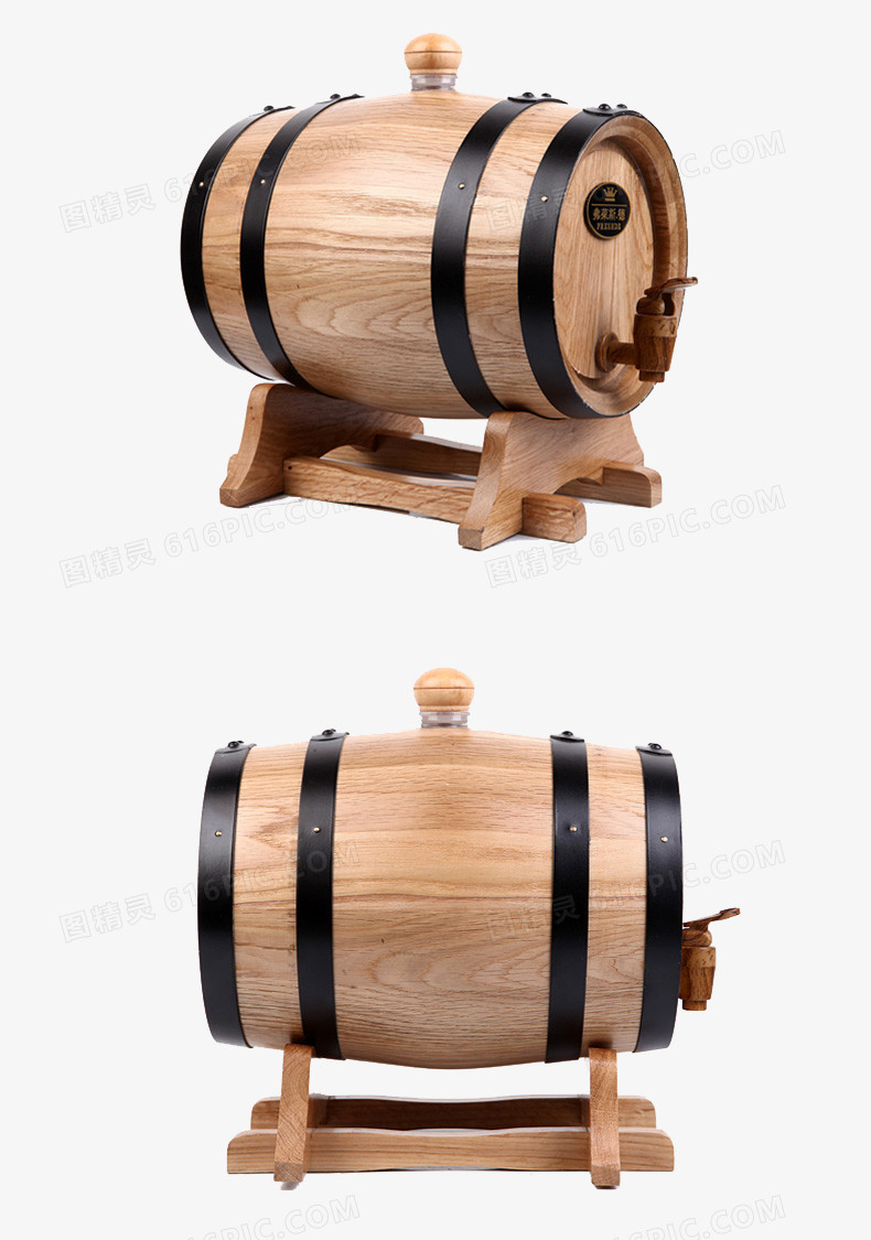 原木色酒窖酒桶