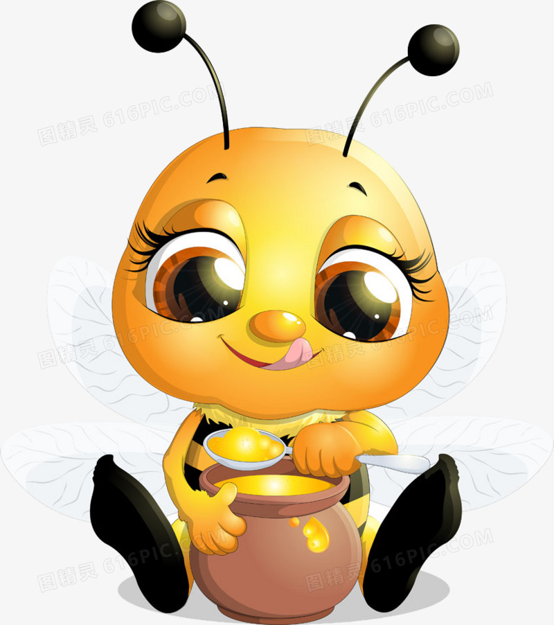 坐着吃蜂蜜的蜜蜂