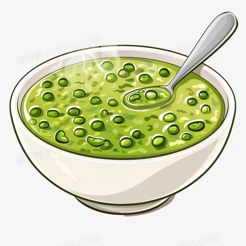 夏天美食绿豆汤免抠元素