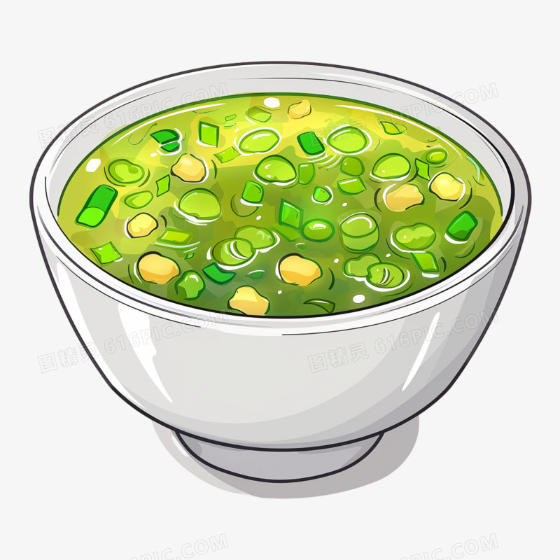 夏天美食绿豆汤免抠元素