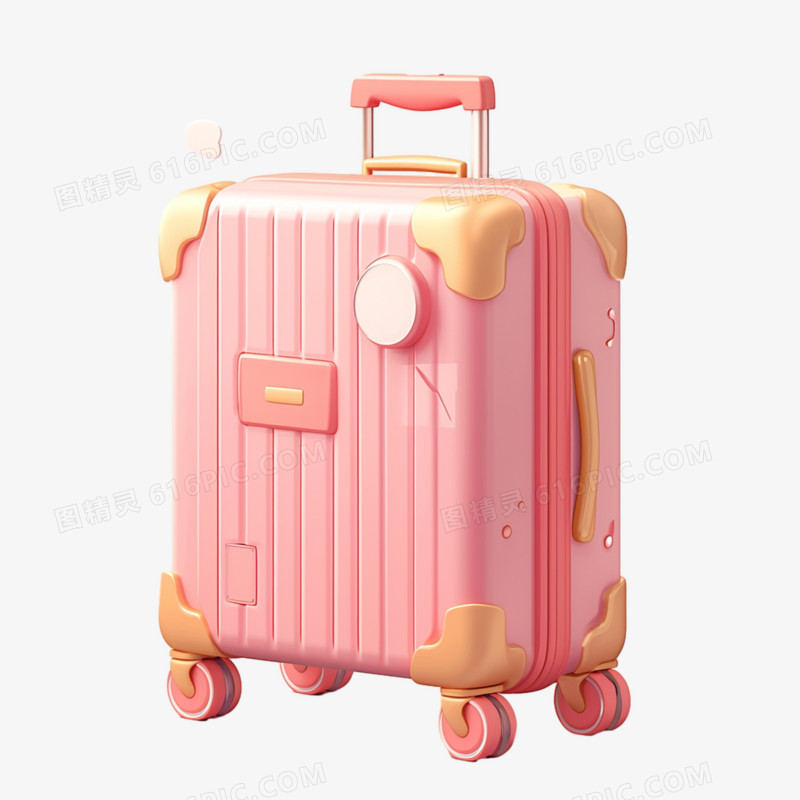 3D行李箱免抠元素