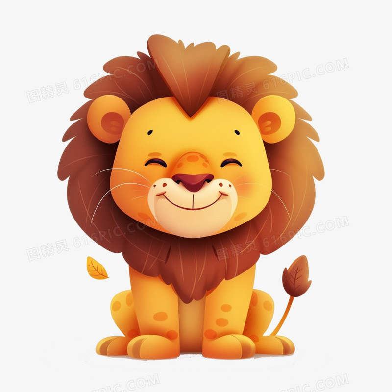 可爱动物卡通狮子免抠元素