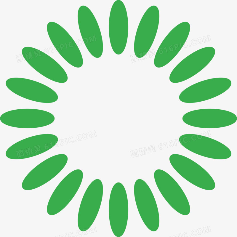 绿色花纹圆圈虚线圆素材
