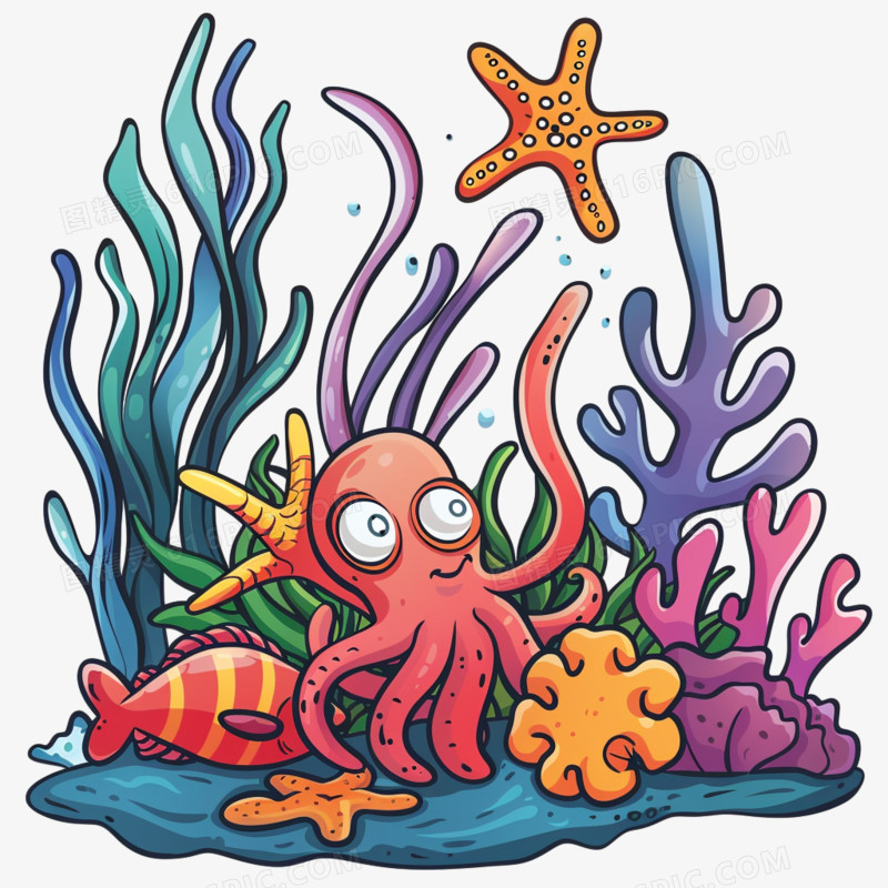 海洋海水生物免抠元素