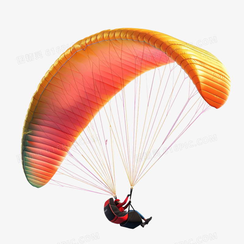 滑翔伞运动免抠元素