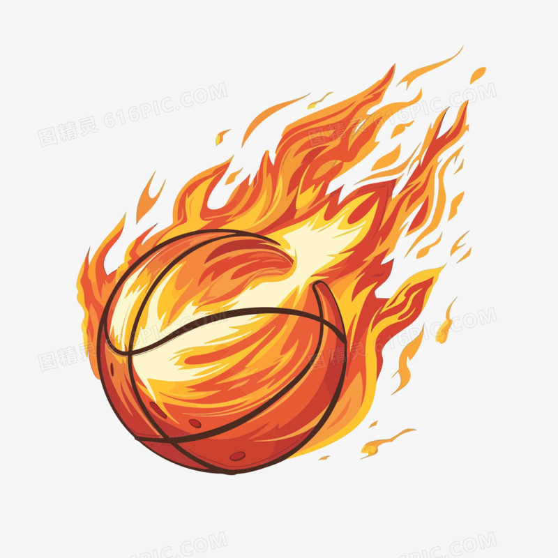 火焰篮球免抠素材