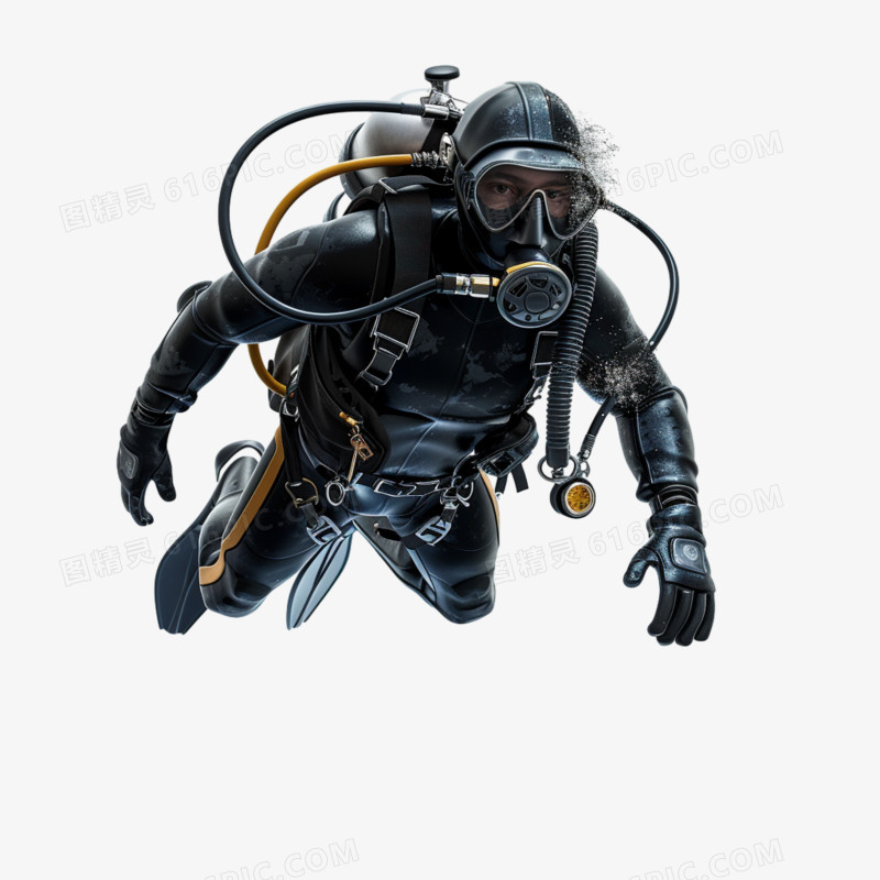 3D潜水员免抠素材