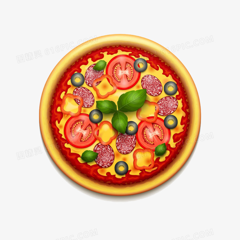 卡通披萨logo设计图片