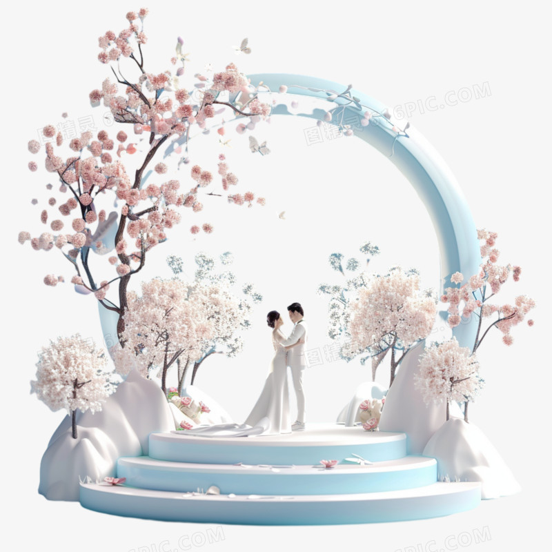 3D婚礼场景免抠素材