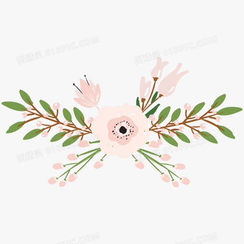 粉色花卉