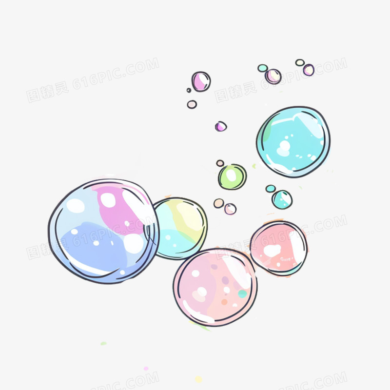 气泡漂浮物免抠元素