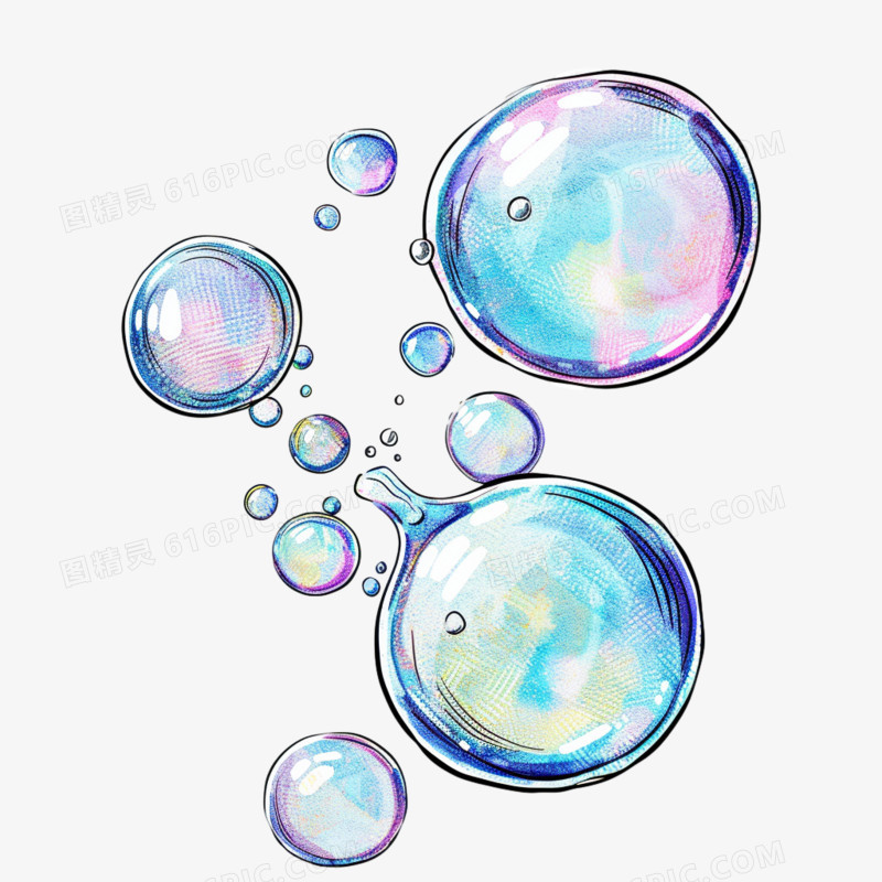 泡泡气泡漂浮物免抠元素