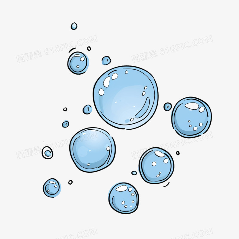 小泡泡气泡漂浮物免抠元素