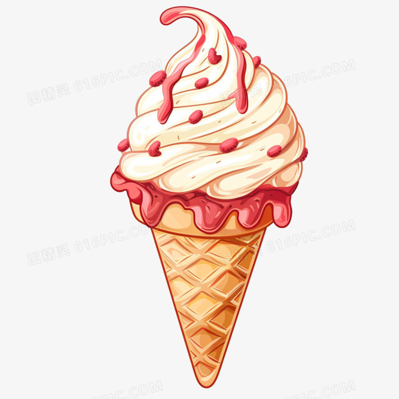 夏天冰淇淋美食免抠元素