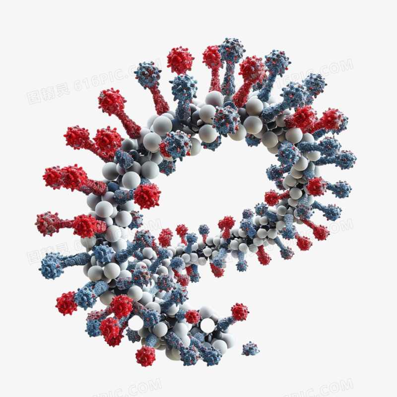 病毒DNA分子结构病菌免抠元素