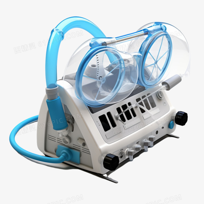 3D医疗器材医院呼吸机免抠元素