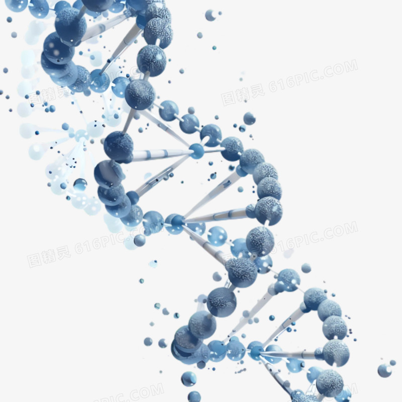 3D分子DNA免抠素材