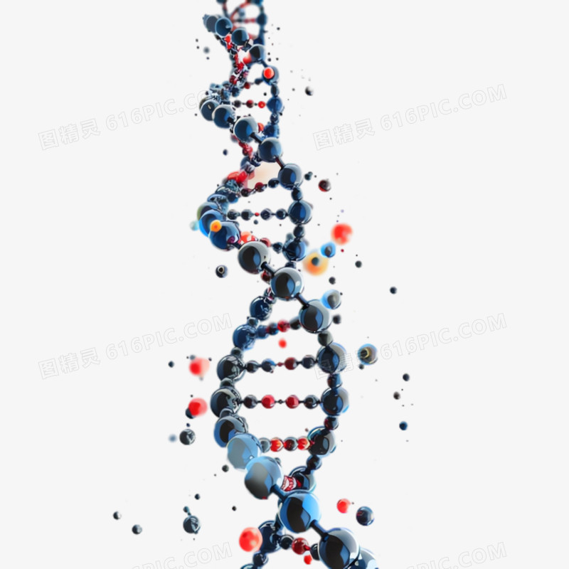 3D分子DNA免抠素材