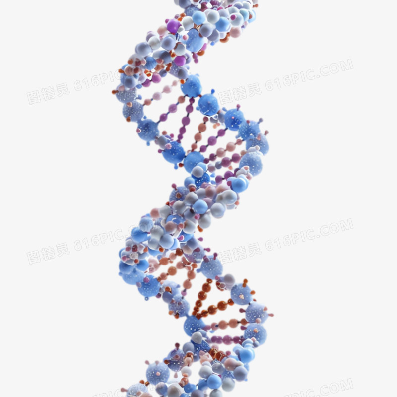 3D分子DNA免抠素材