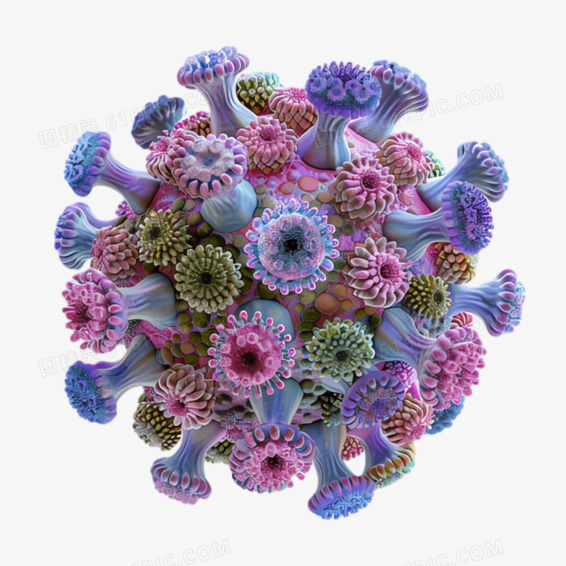 3D病毒细菌免抠素材