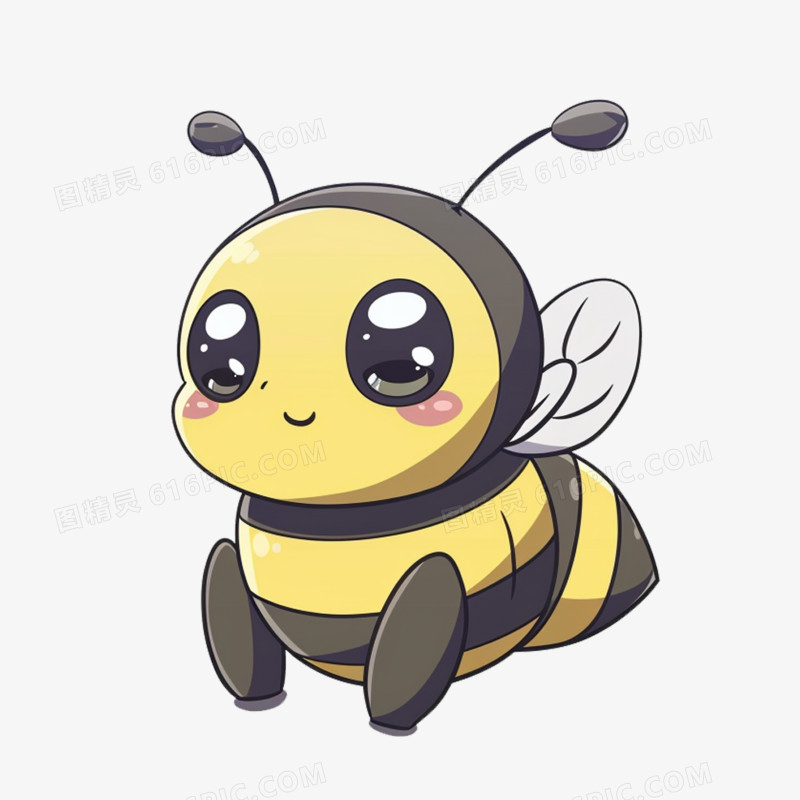 卡通风格可爱的蜜蜂元素