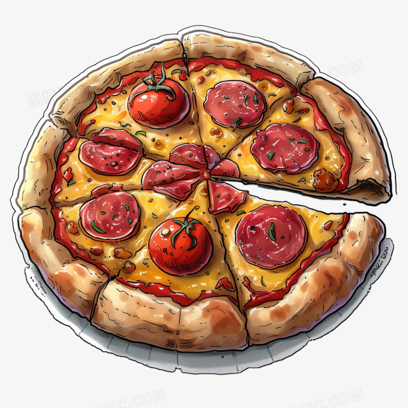 披萨西餐美食免抠元素