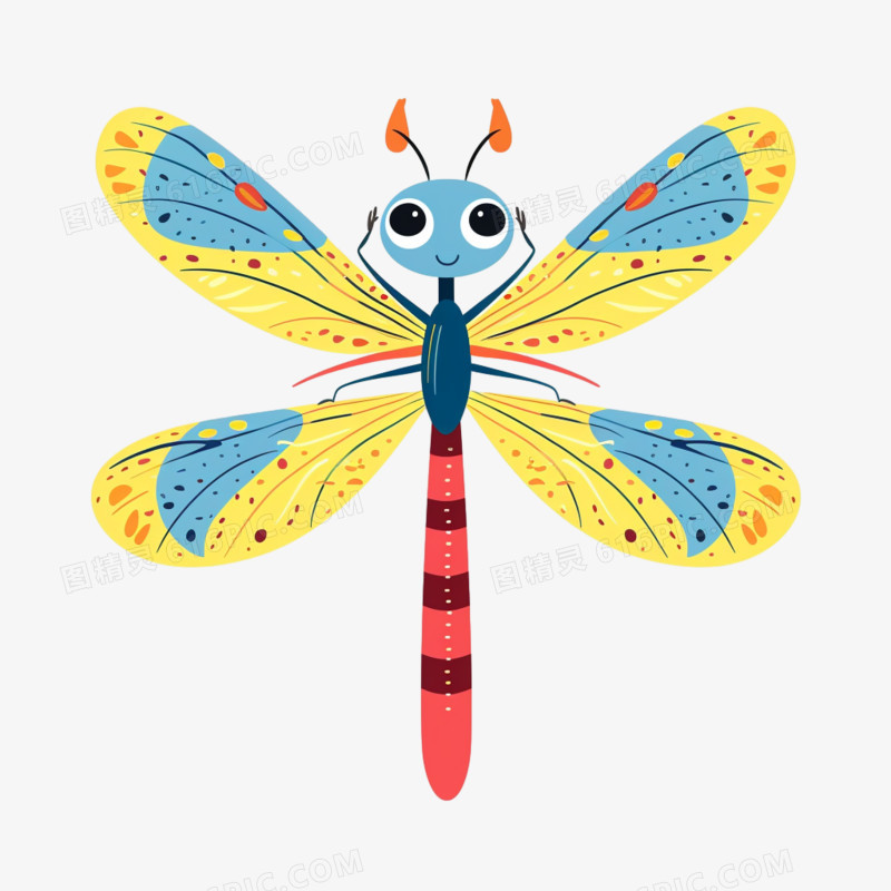 可爱昆虫蜻蜓免抠元素