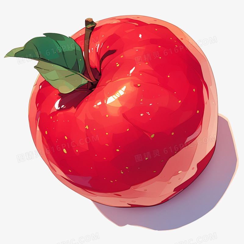 卡通风水果红苹果免抠元素