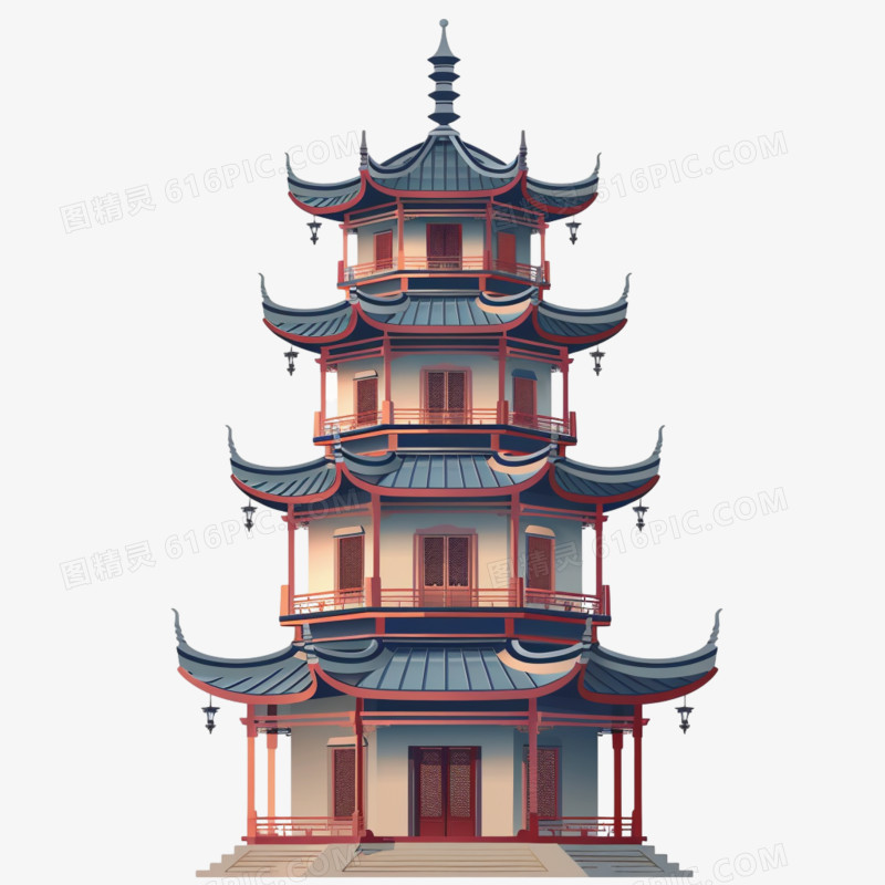 中国风建筑免抠元素