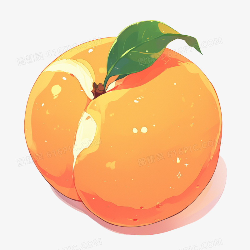 卡通风水果橘子免抠元素