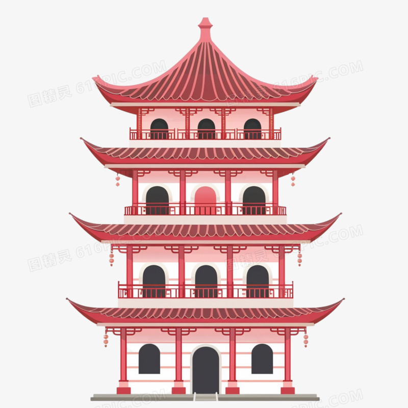 中国风建筑免抠元素