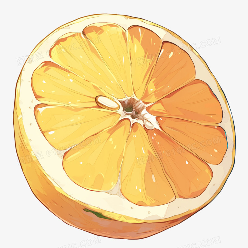 卡通风水果橙子免抠元素