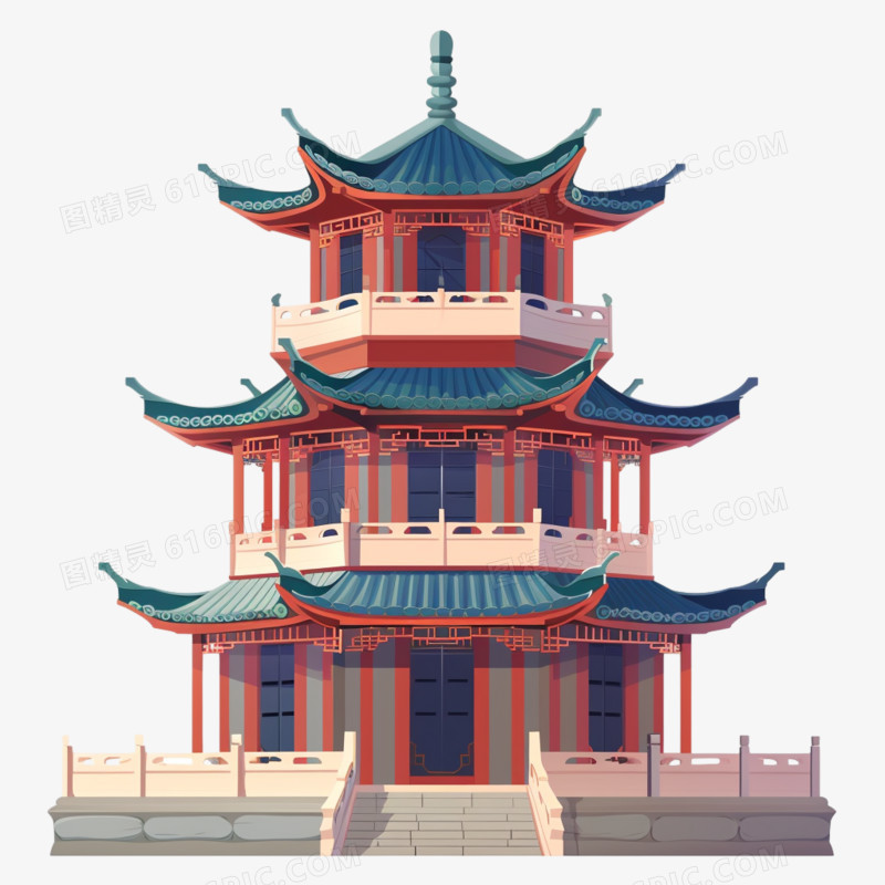 中国风建筑免抠元素