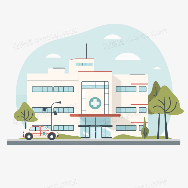 医院大楼免抠元素