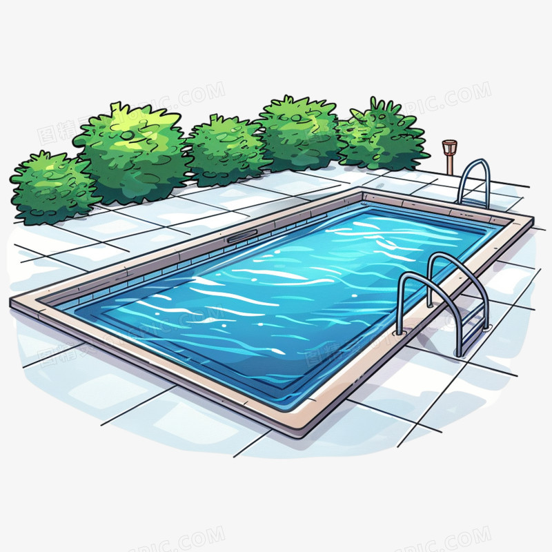 游泳池公共场所免抠元素