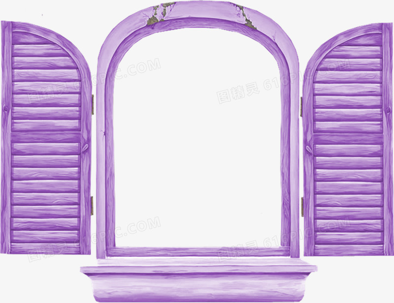 紫色窗户