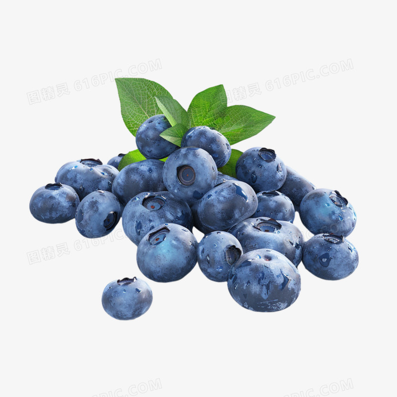 摄影实拍蓝莓水果免抠元素