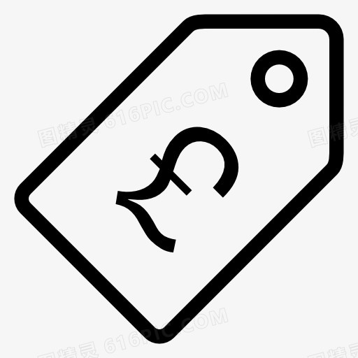 price tag pound icon