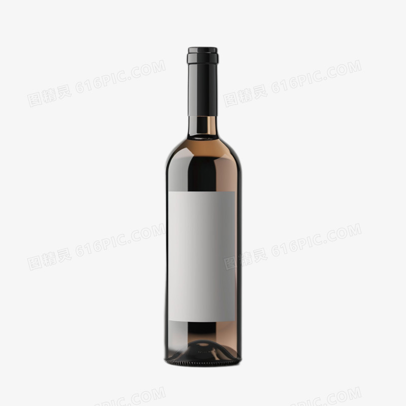实拍饮品一瓶白葡萄酒免抠元素