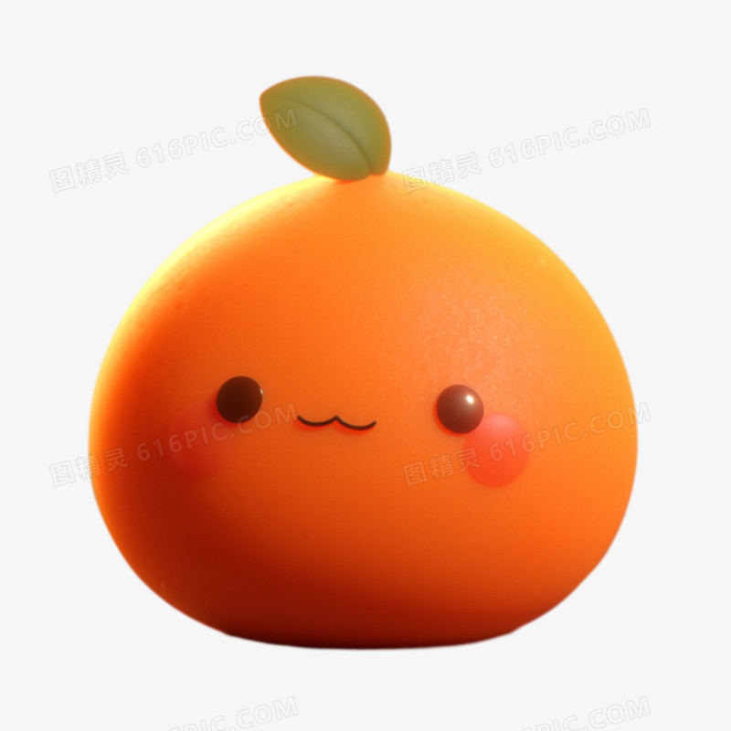 3D橙子水果免抠元素